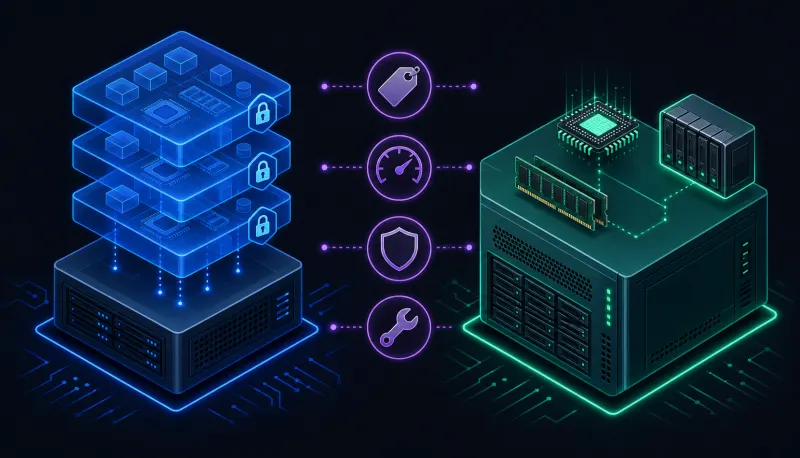 Чем отличается VPS от выделенного сервера и что выбрать — иллюстрация