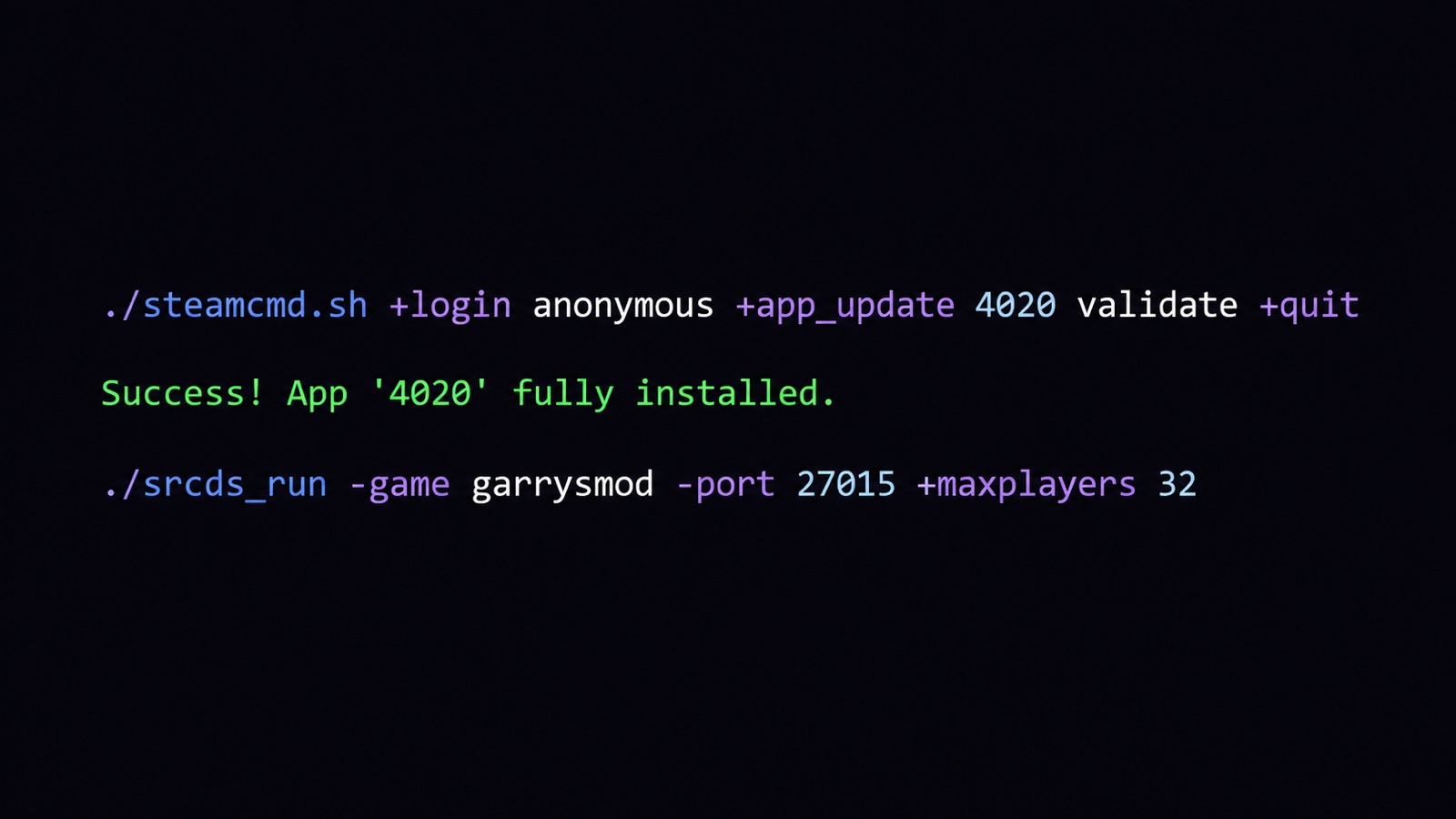 Установка сервера Garry’s Mod через SteamCMD