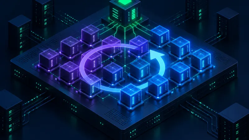 Перезапуск PHP-FPM: старые воркеры заменяются процессами с новым PHP — иллюстрация