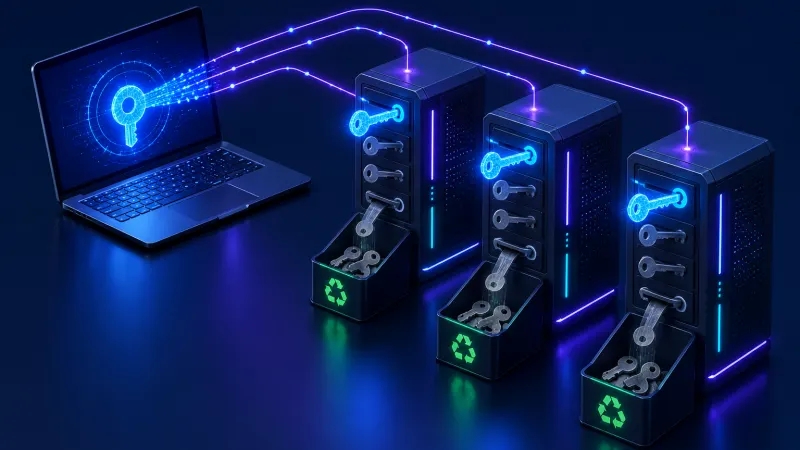 Замена старого SSH-ключа новым в authorized_keys на нескольких серверах — иллюстрация
